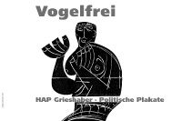 hap grieshaber: vogelfrei / invitation card and exhibition views / aep, hamburg