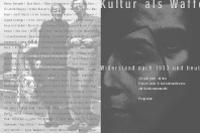 kultur als waffe / programme flyer / 14,8x21cm / 4 p. / französische friedrichstadtkirche, berlin / 2001