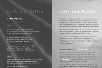 lyrik zum kaffee / 8 literature cards / 10,5x21cm / 2 p. / pan kunstforum / 2005