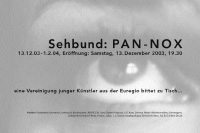 sehbund: pan-nox / exhibition poster / pan kunstforum / 59,4x84cm / 2003