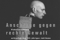 anschläge gegen rechte gewalt / exhibition poster / pan kunstforum / 59,4x84cm / 2004