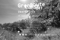 grenzkunstroute011: übergriffe / land art exhibition poster / kukuk, raeren-aachen / billboard / 2011